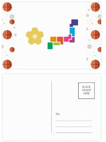 Petal Yellow Love Japanischer Ausdruck Basketball Postkarten-Set Dankeskarte Versandseite 20 Stück