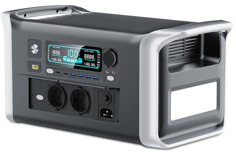 Ctolity Tragbare Powerstation 1024Wh LiFePO4 Akku - 1800W Stromgenerator 1.2 Std. Schnellladung für Outdoor Camping Wohnmobil Hausgebrauch