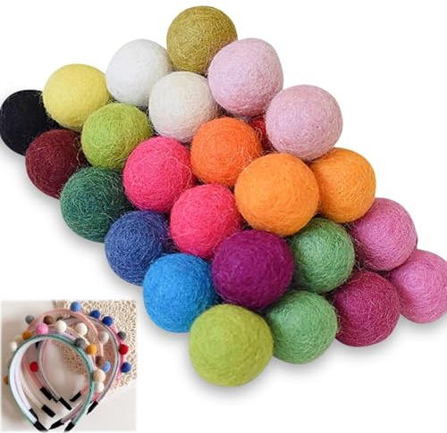 EuAcesry 50 Stk. Pompons für kreative Bastelarbeiten, 2 cm interaktiver Ball für Katzen, weiche Katzenbälle, Pompons für Basteln, kreatives Handwerk (gemischte Farben)