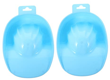 PACKOVE 2 Stück Nagel Einweichschale Aus Kunststoff Blau Mit Aufhängeloch Nagelpflege Maniküre Tränkschale Für Nagellackentferner Handpflege Selbstgemacht Nagelsalon