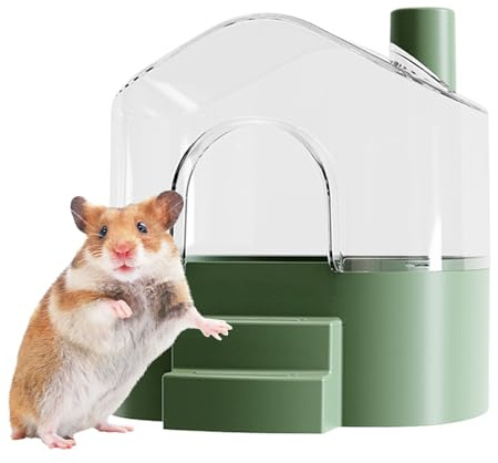 Hamster Sand Bath Container - Large Transparent Dust Bath Box | Small Animal Habitat For Cleaning, Playing, Exploring, Hiding, Sleeping | Sandbox For Hamsters, Gerbils, Lemmings, And Rodents