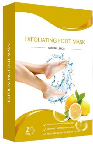 exfoliante de pies, 2 pares de máscaras de cuidado para pies | Calcetines eliminadores de piel muerta para para hombres posentrenamiento de viaje previa al calor diario para el