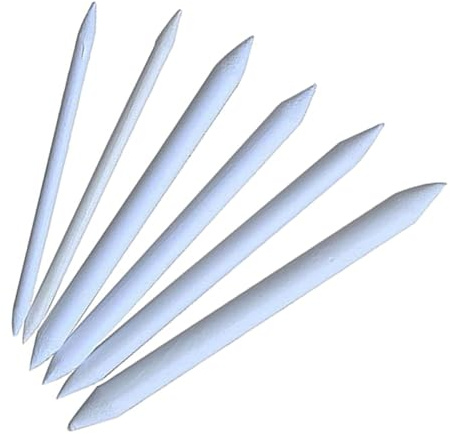 Housoutil 18pcs Sketch Blending Stumps and Paper Tortillon Set for Artists, White Drawing Smudge Pencil Tools for Sketching and Shading in Drawing and Art Supplies
