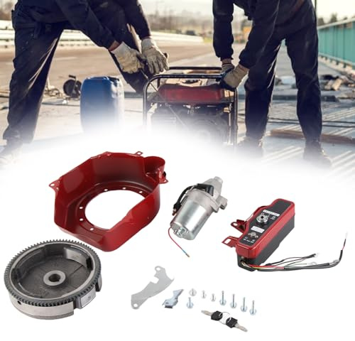Haofy Kit de Arranque Eléctrico para GX160 y GX200 - Motor de Arranque Confiable con de Interruptor de Volante para Generadores de Cortacésped