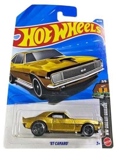 Hot Wheels '67 Camaro Gold Dream Garage 3/5, 56/250, Maßstab 1:64, Druckguss-Spielzeugfahrzeug