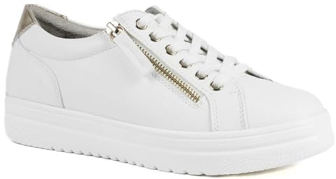 Pavers Womens Wide Fit Zip & Lace Platform Trainers | Spring Summer Collection | Trainer