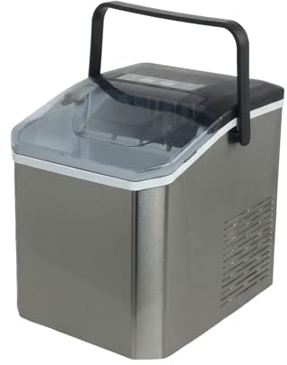 Ice Maker, 14kg/24H Countertop Ice Machine with 2 Bullet Ice Sizes, 6-Min Fast Ice Making, Self-Cleaning, Low Water Alerts, Quiet Operation, Ideal for Home Kitchen Office Bar Camping (Silver)