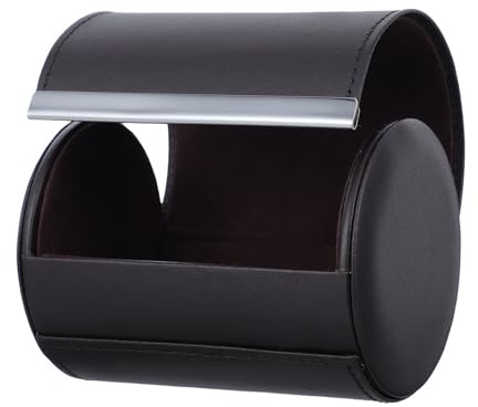jojofuny Pu Leder Krawattenetui mit Platzsparendem Zylindrischem Design und Magnetischem Verschluss für Männer, Ideal für Reisende und Formelle Anlässe