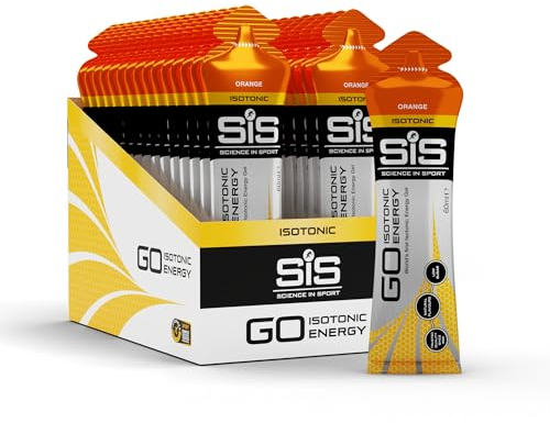 Science in Sport GO Isotonic Energy Gel 30 x 60ml Orange, Vegan - Isotonische Formulierung mit 22g Kohlenhydrate, Guter Energielieferant, Optimale Alternative für isotonische Getränke