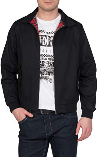 Merc of London Herren Blouson Jacke HARRINGTON,Jacket, Gr. X-Large (Herstellergröße: XL), Schwarz (Black)