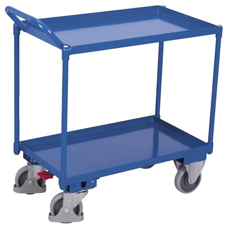 Tischwagen, 2 öldicht verschweiáte Wannen, Ladeflä che LxB 996x696 mm, Auáenmaáe LxBxH 1143x708x900 m
