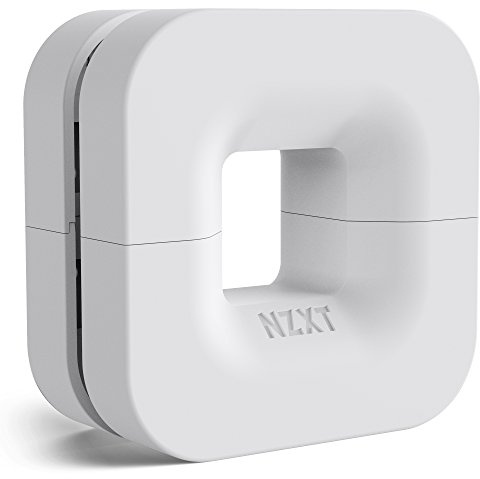 Nzxt Puck - Kabelmanagement und Headset-Halterung - kompakte Baugröße - Silikonmaterial - kraftvoller Magnet für Montage am Gehäuse - Weiß