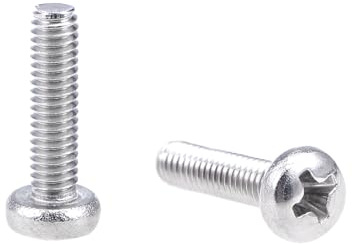 sourcing map 100 Stck Maschinenschrauben Pan Kreuzschlitzschrauben Bolzen M2,5x10mm