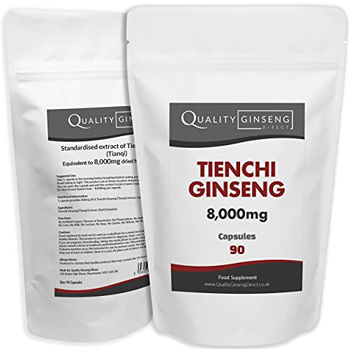 Tienchi Ginseng | 8,000mg Capsules | Powerful Formula (90 Capsules)