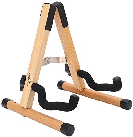 Eujgoov Holz Geigenständer Klappbarer, Kompakter Geigenständer mit Bogenhalter Klappbarer Konzert-Ukulele-Ständer mit Gepolstertem Schaumstoff für Ukulele Mini-Gitarren-Mandoline