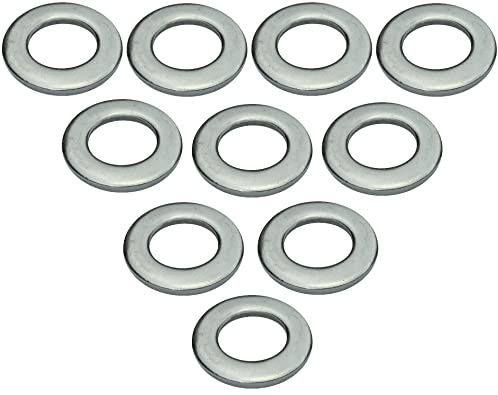 AERZETIX - C49203 - Satz von 10 Unterlegscheiben flach universelle - beilagscheiben - scheiben - M12 - aus edelstahl A2 - Ø außen 23mm - dicke 2.1mm DIN 125