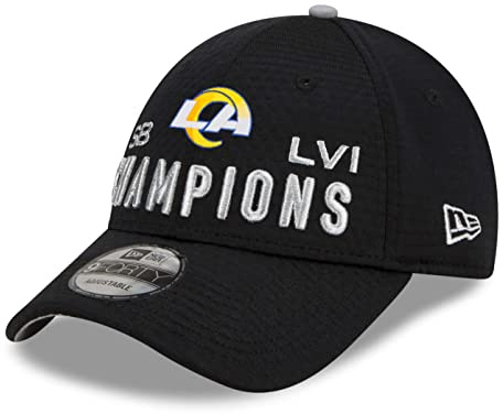 New Era NFL21 SB Champs 9Forty Adjustable LA RAMS Schwarz, Size:OneSize