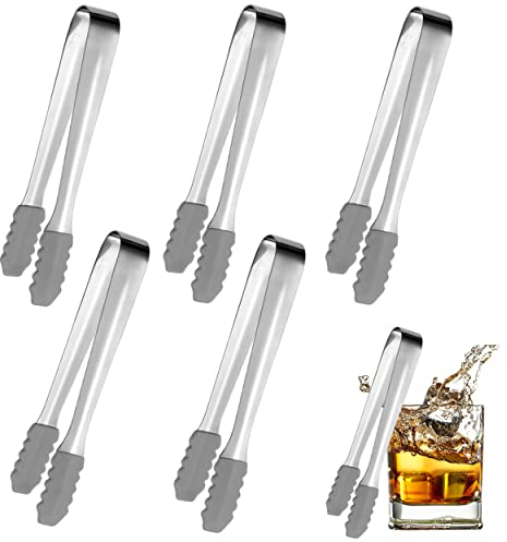 2 Stück Grillzange Edelstahl, Küchenzange,Servierzangen mit hitzebeständigem Griff für BBQ, Salat, Grill, Braten, Servieren (Miopen-304Clips-5)