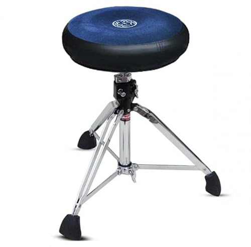 ROC-N-Soc Drumhocker Rund-Sitz Blau mit Unterteil