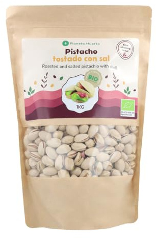 PLANETA HUERTO | Pistacho en Cáscara Tostado y Salado Ecológico | Alto en Nutrientes | Rico en Minerales | Perfecto para Snacks Saludables