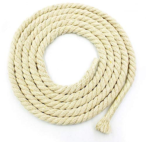 ZANZER 5 Meter/Menge Beige Baumwollseil 4–20 mm Dicke Baumwollschnüre für Taschenriemen Wohnkultur Zubehör DIY handgefertigtes Seilhandwerk