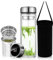 Vegena Bouteille À Thé, 1000 Ml Bouteille À Thé En Verre À Double Paroi, Bouteille De Thé En Verre, Théière Idéale Comme Cadeau De Thé - Durable, Réutilisable Et Écologique