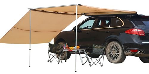 PQXQZ Toldo Coche, Tienda Techo Coche con Tela Lateral, Refugio Retráctil para Tienda de Campaña, Ideal para Acampar, Todoterreno y Viajes (Size : 200x250cm/6.6x8.2ft)