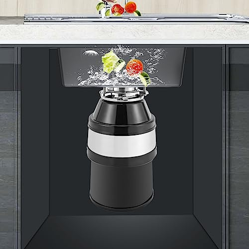 OUKANING Tritatutto elettrico da cucina, 1,4 l, tritatutto per lavandino, 560 W, sistema di smaltimento dei rifiuti alimentari