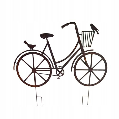 Kapaga - Gartenfiguren & Gartenstatuen - Fahrrad 81 x 46 cm - Rost | Gartendeko - Gartenstecker, Rost Deko für Garten - Rostdeko Gartendeko für draußen - Cortenstahl - Balkon deko