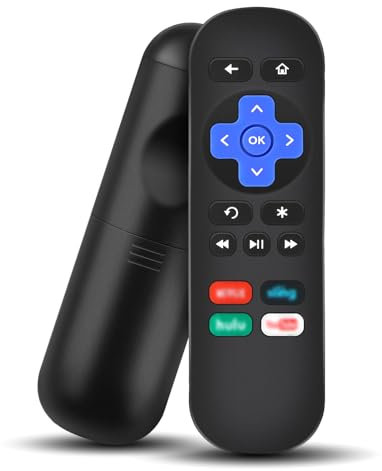 Remote Control for Roku 1 Roku 2 Roku 3 Roku LT/HD/XD/XS/XDS TV Remote Control Replacement Compatible with Roku Box Model Roku N1 Roku Express+, Infrared Control with 4 Shortcut Buttons