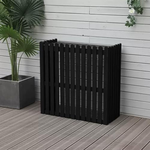 Panneaux de clôture d'extérieur pour jardin en bois - Housse de protection pour climatiseur, poubelle, clôture, ventilation, climatisation, terrasse, piscine, clôture décorative multifonction pour