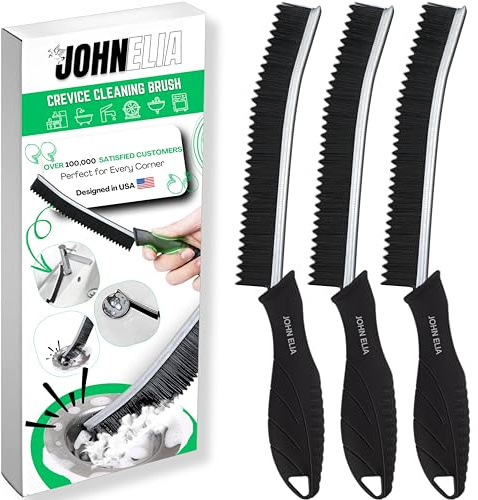 Hard Bristle Crevice Cleaning Brushes for Household use - Multifunctional Crevice Cleaning Tools for Housekeeping & Bathroom Cleaning Tools - Small Cleaning Brushes for Tight Spaces