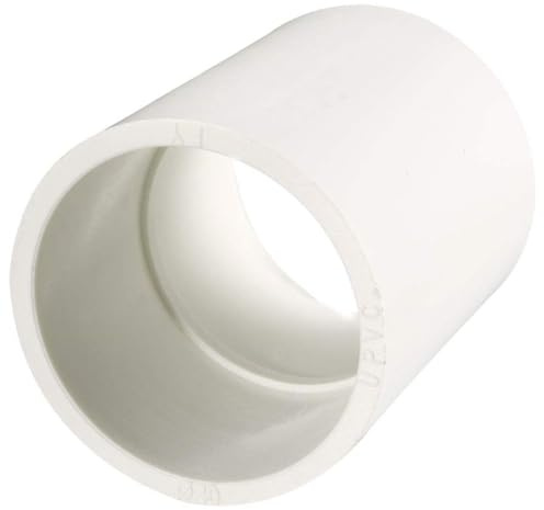 TOP-VIGOR 1Pcs 40mm Straight Metric PVC Pipe Fitting, Solvent Weld Plumbing Connectors, PVC Slip Tubing Coupling Adapter for Garden Water Pipe Connection