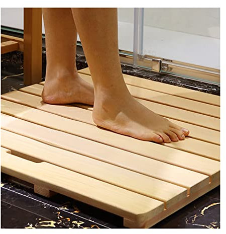 Tapis de douche pliable en teck, tapis de sol de douche, tapis de bain en bambou, caillebotis en bambou, tapis de bain en caillebotis en bambou, caillebotis au design solide et robuste, tapi