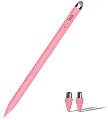 Dual-Tip Stylus Pen for Samsung Galaxy Tab A11+/A11/A9+/A8 Android &for IOS iPad 10th&9th Tablets Pencil (Pink)