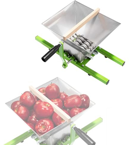 LILIIN Macinino frutta in acciaio inox con manovella (7 l, macina per frutta e bacche