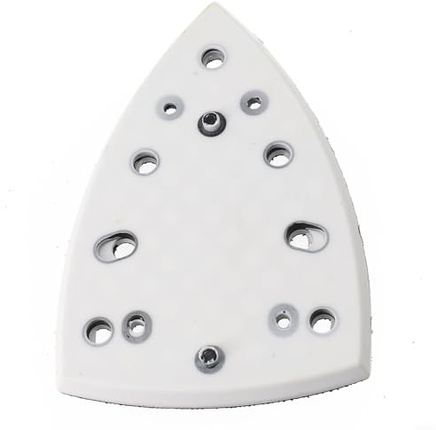 Yuanpgky Paquete de 2 almohadillas de lijado triangulares de 148 x 98 mm con 7 agujeros, espuma de poliuretano y construcción de nailon, compatible con lijadoras orbitales DTS 400/DS400 REQ para