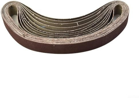 Shophubio 60-Pack Alumina Sanding Belts 13 x 457 mm — Assorted Grits (40 to 240) for Belt Sanders; Compatible with for Black & Decker Power Files BD280, BD282E,