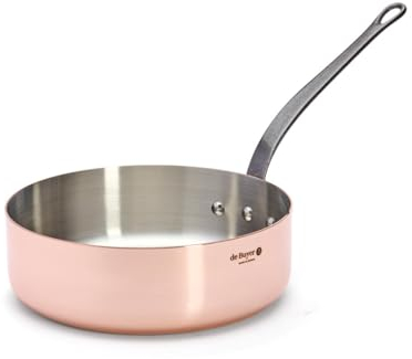 De Buyer - Pentola in rame e acciaio INOX, ultra-resistente, modello per professionisti