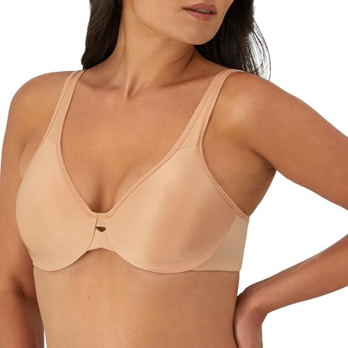 Lilyette by Bali Women's Plunge Into Comfort Keyhole Minimizer Bra, Champagne Shimmer, 34DD