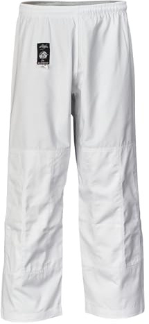 Ju-Sports Element Hose Weiß Regular Cut I Leichte Hose mit Gummibund, Kordelschnürung & Knieverstärkung I Auch für Sportarten wie Karate & Judo, MMA UVM.