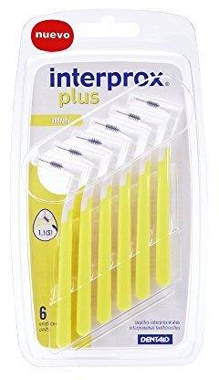 INTERPROX PLUS MINI INTERDENTAL BRUSH YELLOW (6) by Interprox