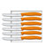 Victorinox 6 Stück Tafelmesser Neue Griffform Swiss Classic (6er Pack, Orange)