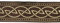 10m Keltischer Knoten weit Webband Borte 22mm breit Farbe: Braun-Gold von 1A-Kurzwaren 22034-brgo