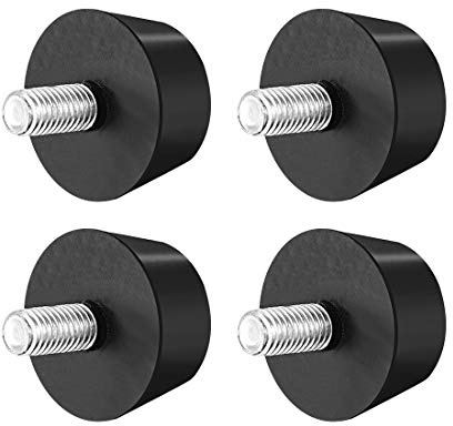sourcing map 38 x 20mm Conical Rubber Mount,Vibration Isolators,Shock Absorber with M10 x 20mm Threaded Studs 4pcs