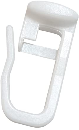 Faltengleiter/Gardinenhaken mit Flachkopf 11x9mm, Kunststoff, weiß (100 Stück)