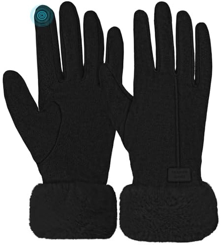 lifwimner Winterhandschuhe Damen Warm Touchscreen Winddicht mit Fleece Gefütterte Winter Handschuhe für Kaltes Wetter
