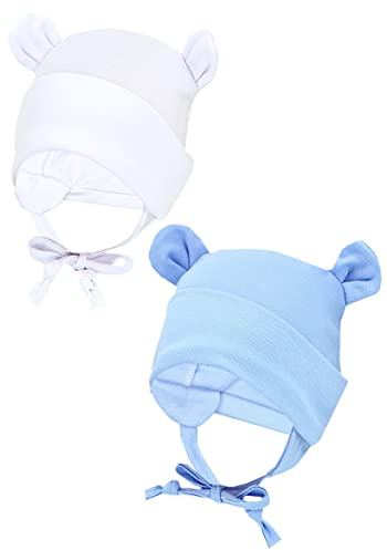 TupTam Baby Erstlingsmütze mit Ohrenklappen 2 er Pack