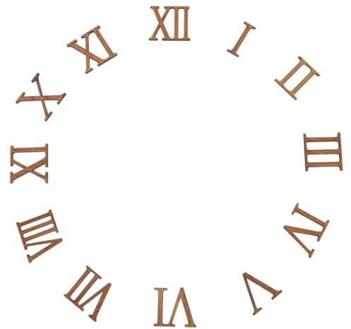 EXCEART Wanduhr Römische Zahlen 12 Stück Kunststoff 1.18In Ersatz Uhrziffern Set Für Diy Uhr Reparatur Wanddeko Und Hängende Uhrenziffern