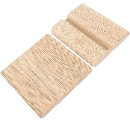 STOBOK 2sets Bamboo Index Board Plate Real Bamboo Display Sleek Payment Board Retail Store Price Tag